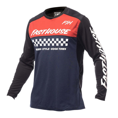 FASTHOUSE ALLOY MESA LONG SLEEVE JERSEY - RED/ NAVY