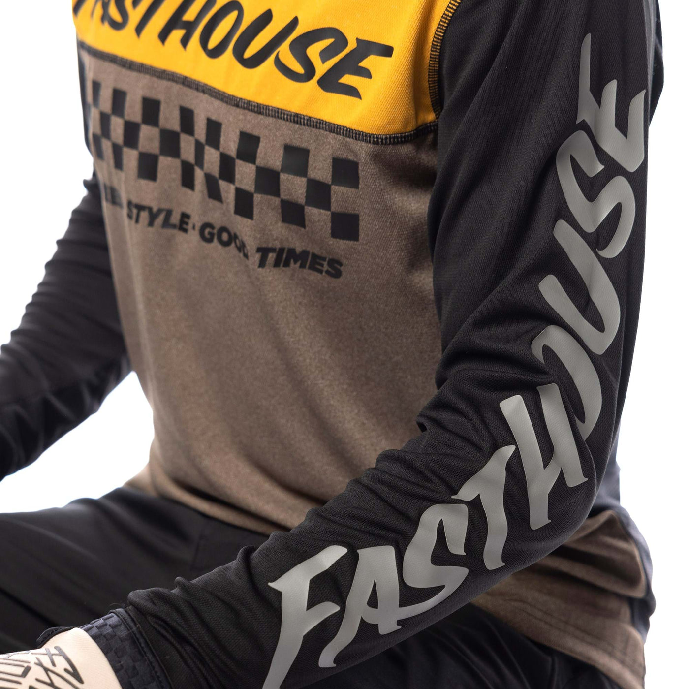 FASTHOUSE ALLOY MESA LONG SLEEVE JERSEY - HEATHER/GOLD